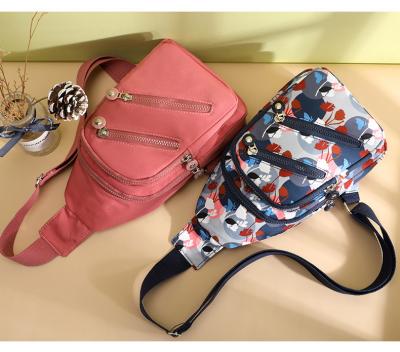 China New outdoor spring breast bag for ladies waterproof nylon multi-layer storage diagonal arm for sale