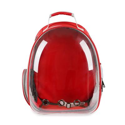 China New Capsule Pet Space Backpack Creative Cat Pack Chest Full Transparent Dog Shoulder Pet Bag XH069 for sale