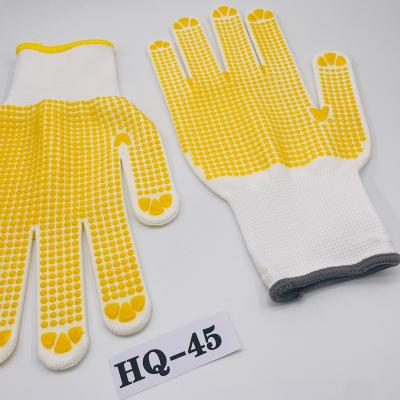 China Construction Double Sides PVC Dots Garden Cotton Gloves for sale