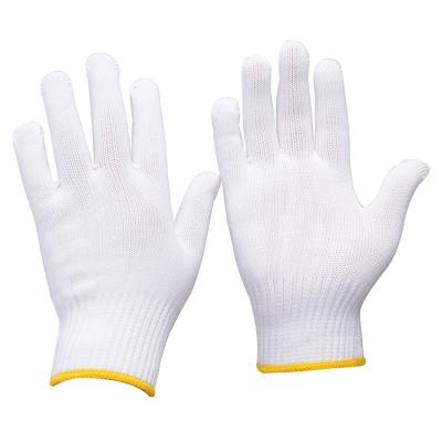 China Cheap White Knitted Protective Gloves 10G 550g Polyester Light Industry High Elastic Gloves for sale