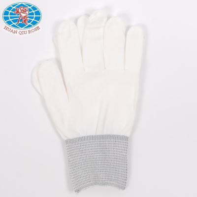 China Custom 13G Polyester Anti-Slip Line Knit Cotton Hand Gloves Bulk for sale