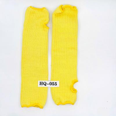 China Para-aramid Cut Resistant Heat Resistant Fiberglass Anti Working Cutting Sleeves Arm Pad Thumb Hole for sale