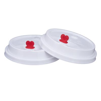 China Non Spill 90mm Diameter PP Plastic Cup Lid With Stopper Plug for sale