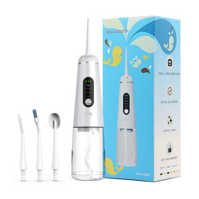 China Household IPX7 Waterproof Water Flosser Irrigator 350ml Portable Rechargeable Cordless Electric Oral Water Tank For Teeth 4*nozzles Clean for sale