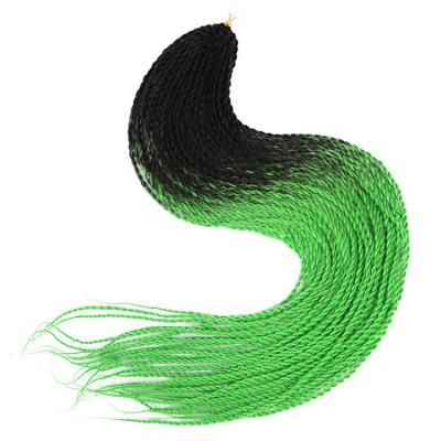 China Cheap Price Hot Selling Two Tone Ombre Senegalese Twist Hair Senegalese Twist Hair Crochet 20 Roots / Bundle Synthetic Black Braiding Hair For Women for sale