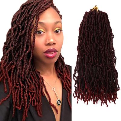 China High Quality NU Jumbo Faux Locs Crochet Hair Straight Handmade Faux Locs Wholesale Premium Synthetic Hair Short Crochet Hair For Black Woman for sale