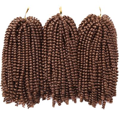 China Synthetic Afro Kinky Curly Braiding Hair Gray 8Inch Raw Material Twist For Sale Ombre Crochet Hair Spring Twist Braiding Hair Different Types Of Two for sale