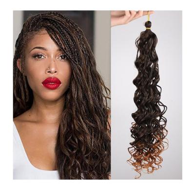 China High Temperature Braiding Hair 20Inch 80G Burgundy Deep Wave Hair Ready To Ship Bouncy Deep Wave Crochet Synthetic Fiber Extens Braiding Hair Wholesale for sale