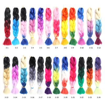 China Ombre Hair Easy Braid Braiding Cheap Price 24 Inch 100Gram Packing Custom Private Label Ombre Hair Jumbo Braiding Extensions For Black People for sale