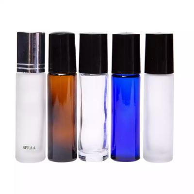 China Factory Clear Amber Blue Perfume Glass Roller Cosmetic Bottles 3ml 5ml 6ml 8ml 10ml for sale