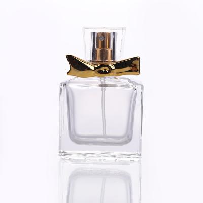 China Environmental Friendly Different Sizes 20ml 30ml 50ml Empty Perfume Bottles Clear Square Perfume Bottle for sale