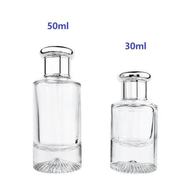 China 30ml 50ml Luxury Cylindrical Environmental Friendly Mens Perfume Oils Bottle Womens Perfume Glass Bottle With Mist Sprayer for sale