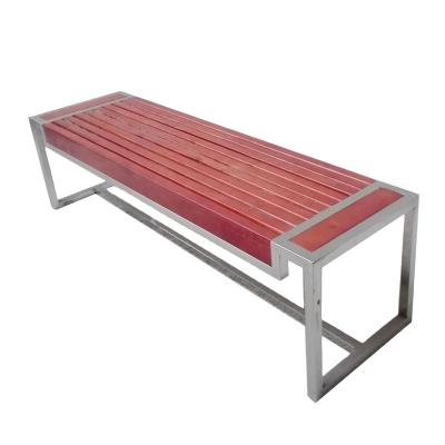 China DY10131 Modern Long Steel Wooden Modern Chinese Style Compound Outdoor Garden Patio Public Park Rest Bench Supplier for sale