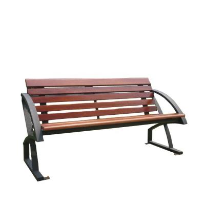 China DY10134 Outdoor Modern Rustic Nordic Garden 3 Seater Cast Iron Cast Iron Wood Bench for sale