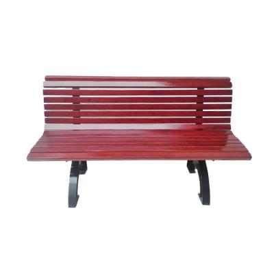 China DY10136 Modern Outdoor Rustic Antique Rough Wood Slat High Garden Bench With Back for sale