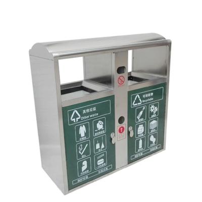 China 2021 new promotion stainless steel outdoor cheap dustbin viable anti-corrosion for sale