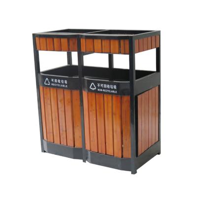 China Sustainable Smart Factory Supply Public Bin Area Outside Mini Garbage Metal Waste Bin Trash Can for sale