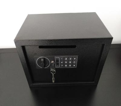 China Solid steel coin safe box, cash payment box, electronic deposit safe for sale