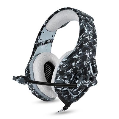 China Stylish Gray K2-B Headband Mic Headset Camouflage Earphone Gaming Headset for sale