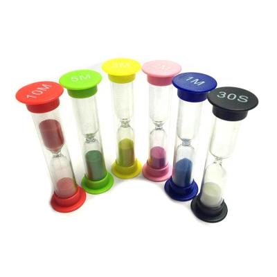 China Wholesale Unique Clock Sand Timer Colorful Mini Hourglass for Kids LSF041 for sale