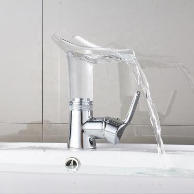 China Attractive High Quality Copper Water Faucets Single Tap Bathroom Metered Glass Faucets for sale