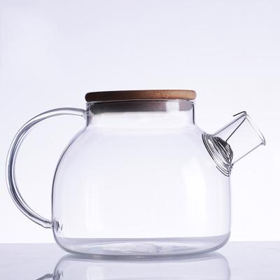 China Sustainable Candel Cafe Customized Clear Borosilicate Personalized Teapot Glass, Glass Teapot With Lid For Home for sale