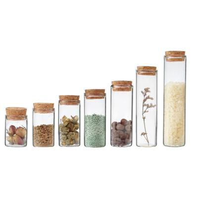 China Eco-friendly Food Storage Coffee Bottles Storage Glass Jar Sealed Cans With Cover Large Capacity Glass Candy Jars for sale