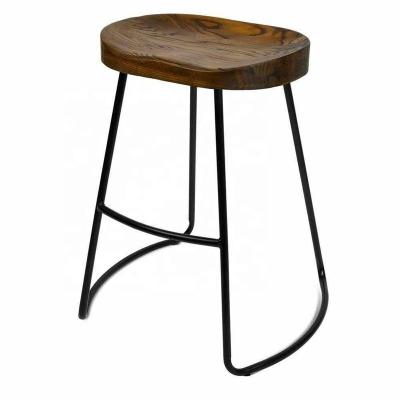 China Retro Modern Vintage Furniture SM-1090W Tractor Bar Stool Industrial Barstool Dining Chairs 65cm Wood for sale