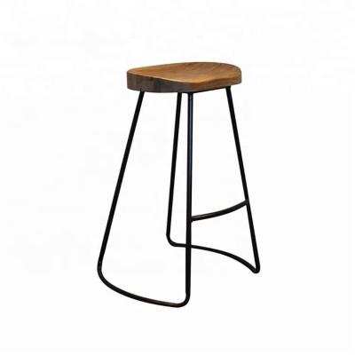 China SM-W1090 Modern Hot Sale Bar Furniture Cafe Tractor Wooden Seat Metal Bar Stools for sale