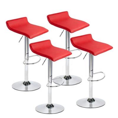 China High bar stool simple design PVC bar stool salon barber chair cheap adjustable swivel bar stool for counter for sale