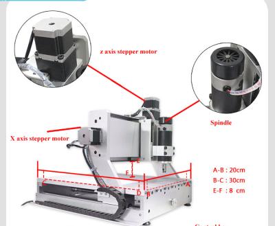 China mini 3020 200w cnc router with rotary axis for sale