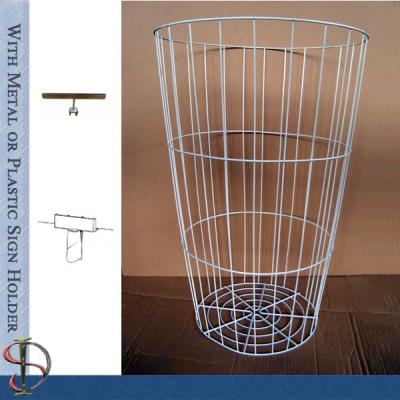 China Wire Round Bin Display Stand  for  Plush toys/ White TOY PET CARRIER / wire brasket / POP gift display rack for sale