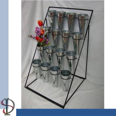 China Bouquets Mult-layers Display Stand / flower metal step tiers display rack / POP display stand for sale