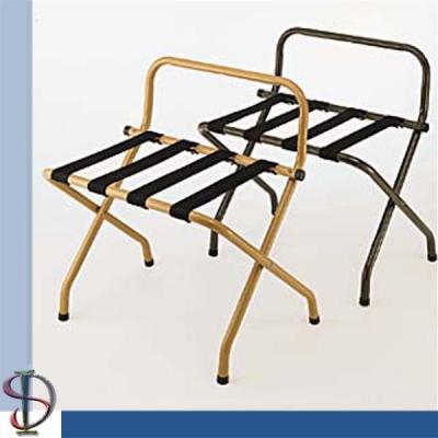 China Heavy-duty Luggage Stand / Folding Round Bend Tube Luggage Rack / Hotel Chrome Luggage Rack / Bedroom Luggage Stand for sale