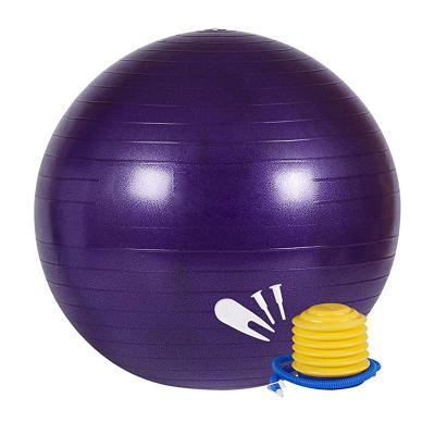 China Colorful Round PVC Yoga Ball With Logo Custom Gymnastic Yoga Ball Anti-Burst Fitness Exercise Yoga Balance Ball for sale