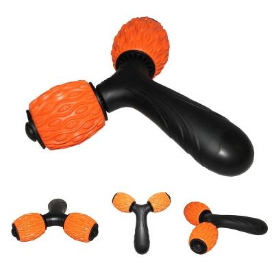 China Eco-friendly Handle Stick Massage Tools Stick Y-shape Muscle Massager Stick Muscle Relaxation Massage Roller for sale