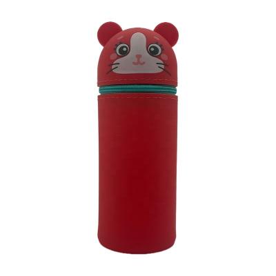 China Fasion factory direct silicone material can be customized color pencil case for sale