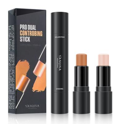 China New YANQINA Double Head Highlight Stick Stereo Shade Concealer Pen V Sensitive Sensitive Face Grooming Natural Bright Pencil for sale