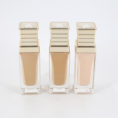 China Big Moisturizer Brand The Same Foundation Liquid OEM Without LOGO Glass Bottle Square Concealer Foundation Lasting Liquid OEM for sale