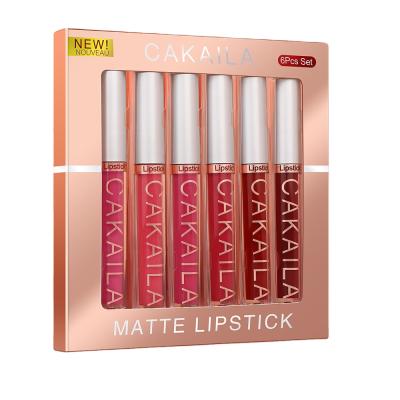 China New Approved Lips, CAKAILA/Cakayla 6 Matte Lip Gloss Non-contact Cup Lip Gloss MSDS Certification for sale