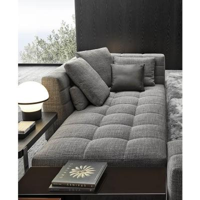 China Adjustable Modern Italy Fabric Sofa Living Room Genuine Leather Gray (Size) Sofa Sets With Metal for sale