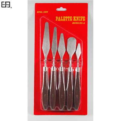 China Oil Panting Wholesale Professional 5 Piece Stainless Steel Oil Painting Palette Knife for sale