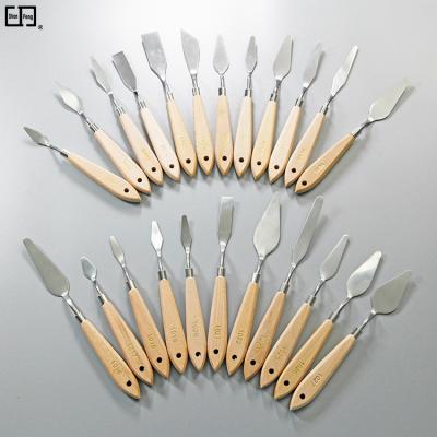 China Oil Panting Forged Siamese Stainless Steel Palette Fine Art Oil Painting Knife for sale