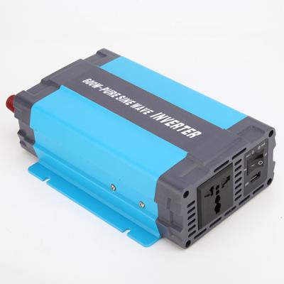 China Home Appliance Pure Sine Wave 600W DC 12v to AC 2020 Car Power Inverter 220v for Boat Fishing and RV for sale