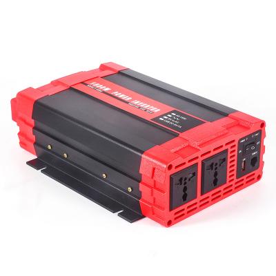 China 1500 Watt Continuous Power Car Inverter Modified Sine Wave 12v 24v DC To 220v 110v AC With Usb 5v Output 259*188.7*80.8mm for sale