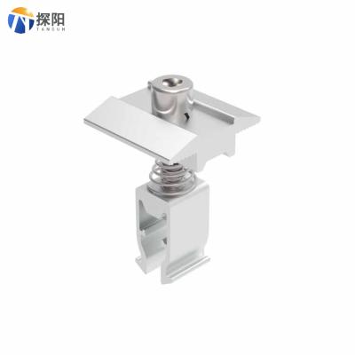 China Agriculture ; Industrial; House ; Commercial Bracket Accessories Aluminum Solar Panel Clamp End Mounting Clamps for sale