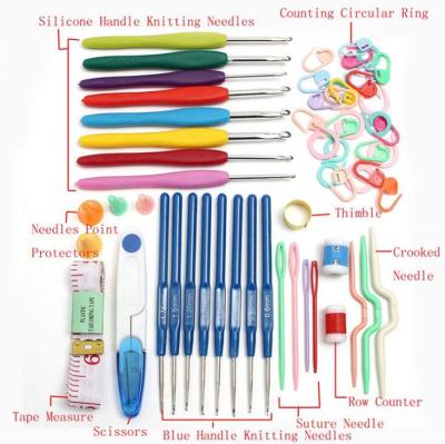 China Convenient Home Knitting Accessories DIY Tool Kit Crochet Hook Stitch Knitting Set for sale