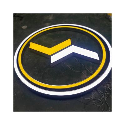 China Exterior Bright Acrylic Buildings Front Lit Channel Free Standing Acrylic Letters Sign for sale