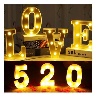 China Buildings Factory Supply LED Love Marquee Acrylic Plastic Letters Sign for sale