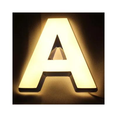 China Outdoor Luminous Led Mini Buildings Background Sign Acryilc Letters for sale